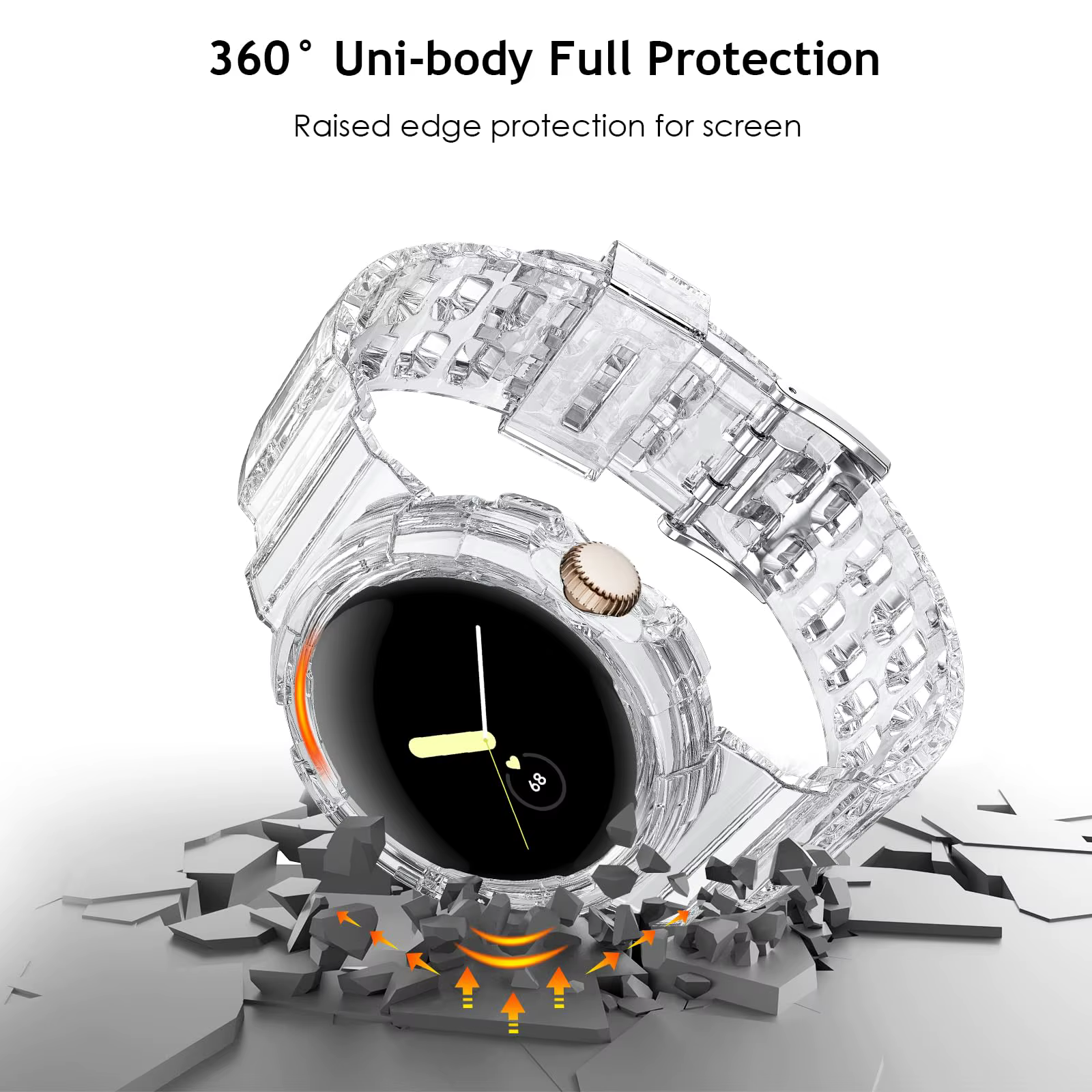 Étui transparent et TPU souple pour Google Pixel Watch 2