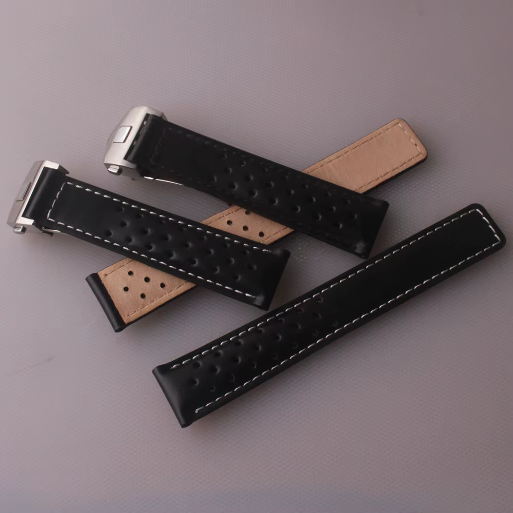 Bracelet de montre en cuir véritable