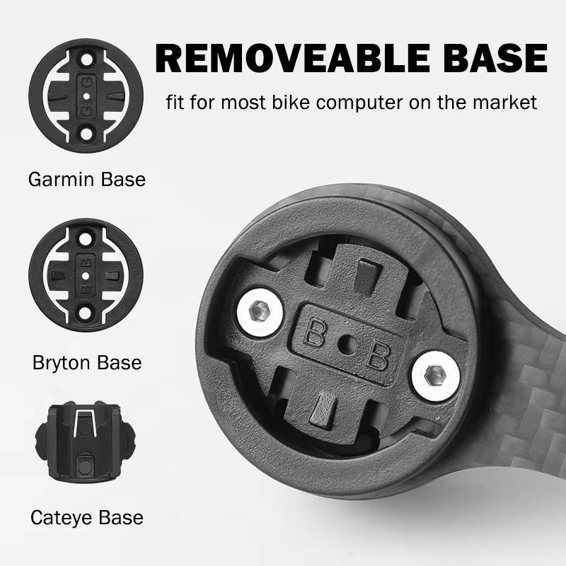 Support d'ordinateur de vélo en Fiber de carbone, pour chronomètre de vélo de route, support de compteur de vitesse, support étendu pour Garmin Bryton Wahoo