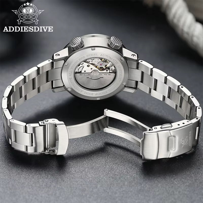 ADDIESDIVE montres automatiques pour hommes 200M étanche saphir luxe lunette rotative BGW9 aiguilles lumineuses nouvelle montre de plongée AD2093