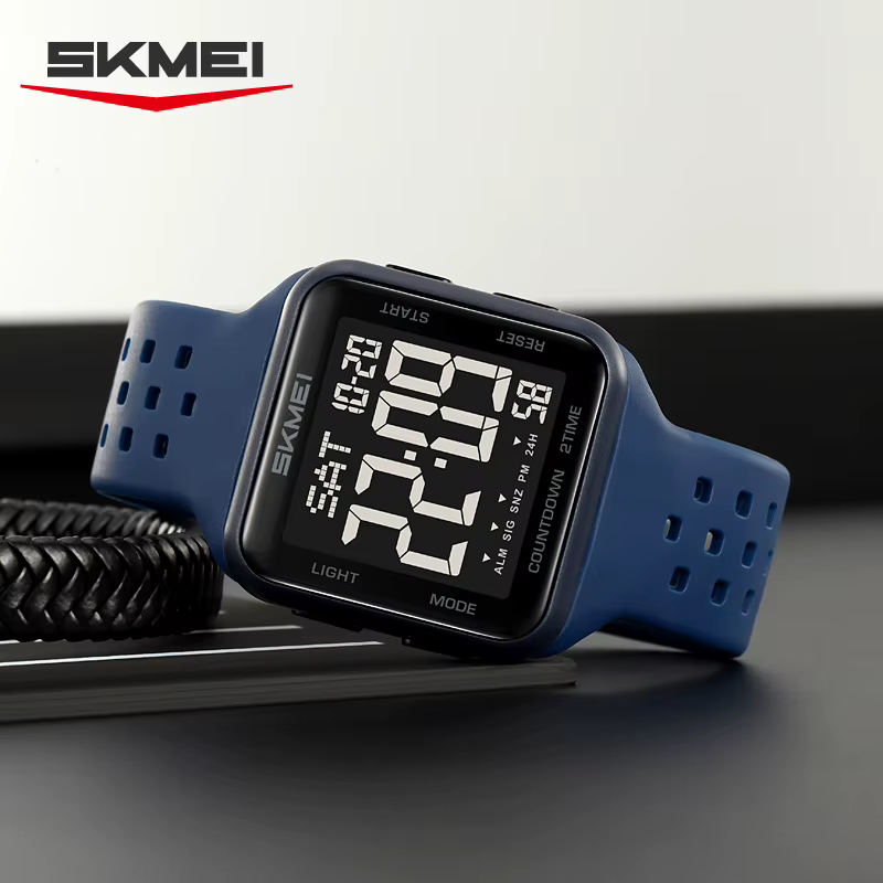 SKMEI 2440 hommes montre antichoc étanche compte à rebours homme montre-bracelet militaire réveil 1858 Reloj Hombre livraison gratuite montres