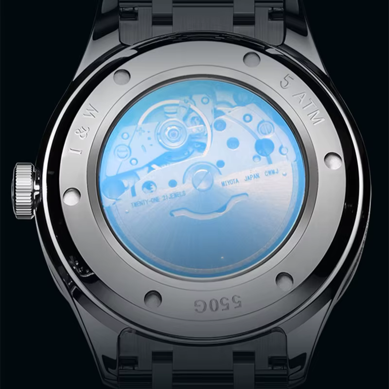 Montre mécanique en tungstène pour hommes