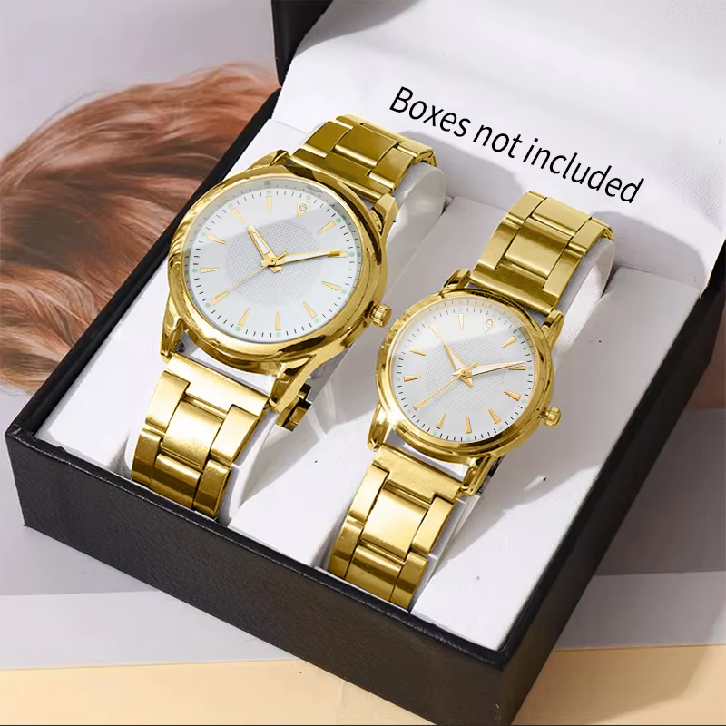 2 pièces montres de Couple hommes montre d'affaires mode analogique femmes