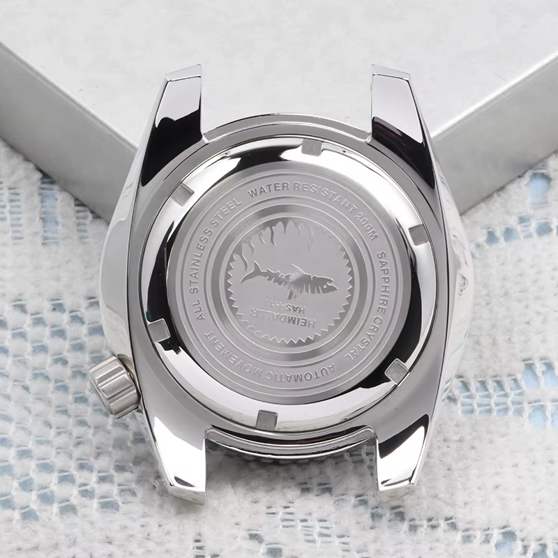 HEIMDALR pièces de montre solide 42mm acier inoxydable poli SBDC/boîtier Sumo bleu noir lunette saphir adapté au mouvement NH35/36