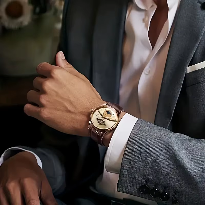 Montre-bracelet mécanique de luxe haut de gamme pour hommes