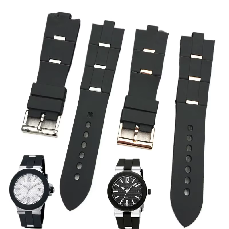 Pour bracelet de montre en caoutchouc Bulgari avec Interface convexe accessoires