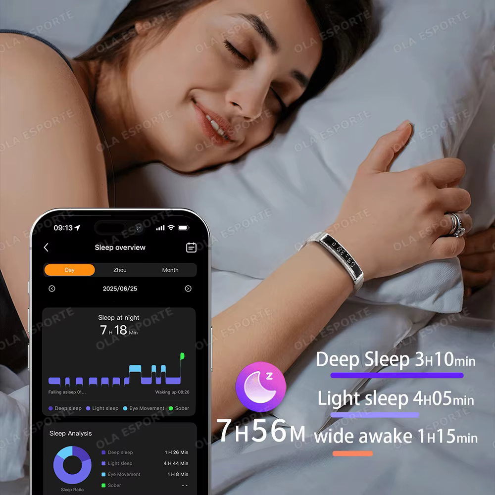 Nouvelle Montre Connectée 2026 Podomètre Bracelet Intelligent Santé Femme Contrôle Gestuel Étanche Moniteur Fréquence Cardiaque Sommeil Bracelets Connectés