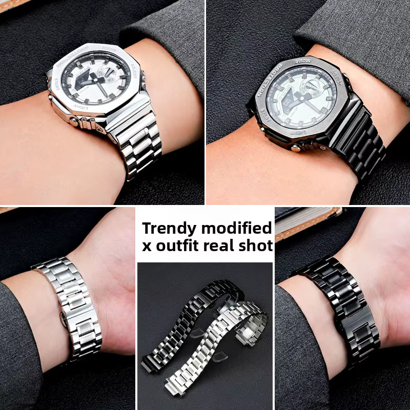 Bracelet en acier inoxydable GA2100 pour Casio G-SHOCK