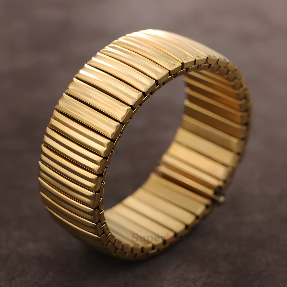 Bracelet de montre élastique extensible en acier inoxydable