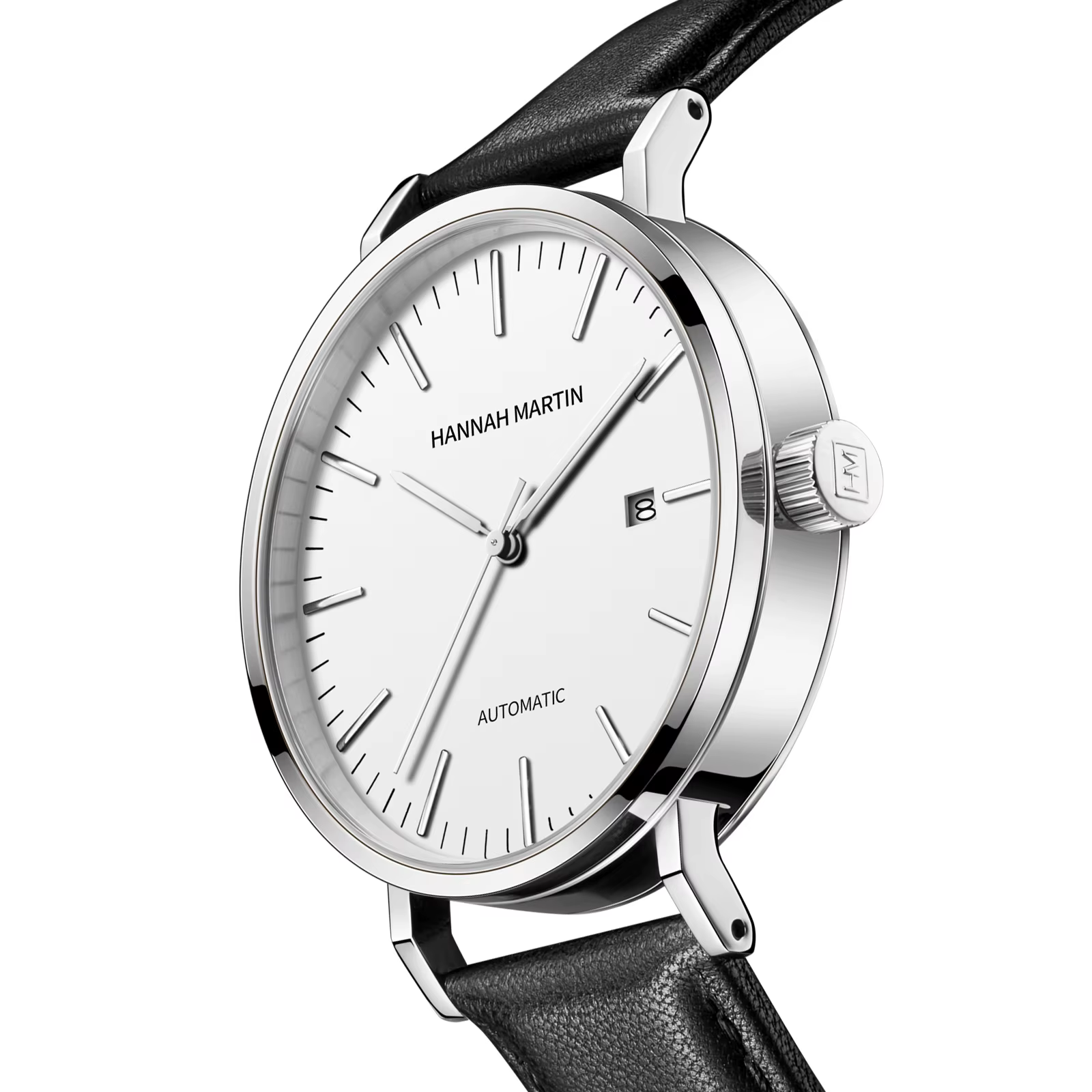 HANNAH MARTIN montre pour hommes de luxe en cuir affaires 8215 automatique mécanique