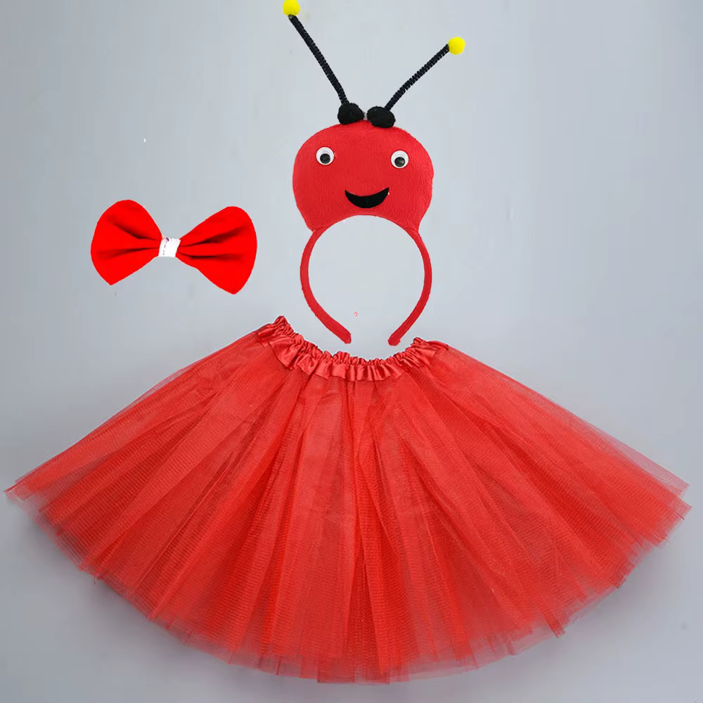 Costume de Cosplay d'Halloween pour Femme et Fille, Coccinelle Rouge, Fourmi Noire, Jaune, Equation d'Animal, Sauna, Jupe, Queue, Tutu, ixde Noël