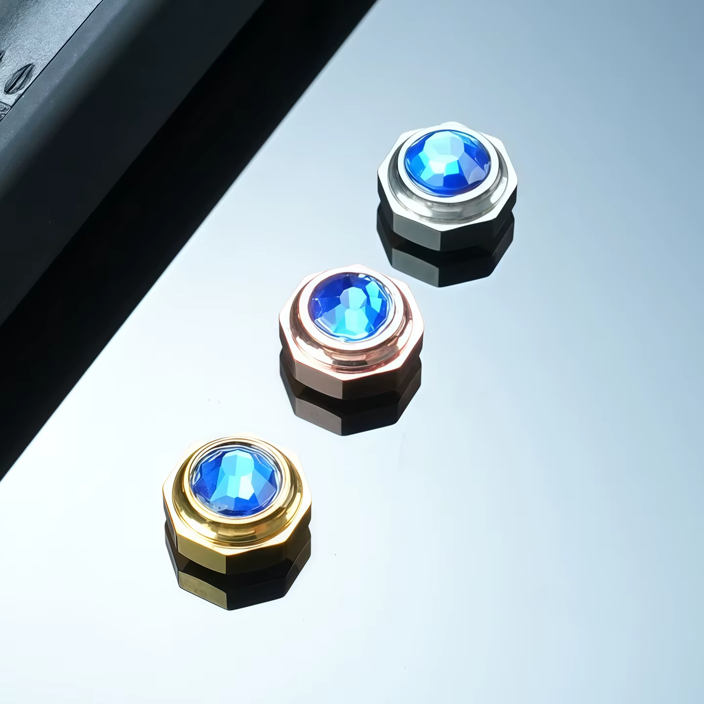 Couronne de remplacement en acier inoxydable massif pour Cartier Santos