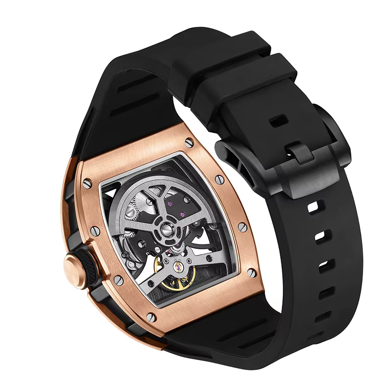 Montres pour hommes montre-bracelet mécanique automatique de luxe AR montre en verre saphir horloge étanche