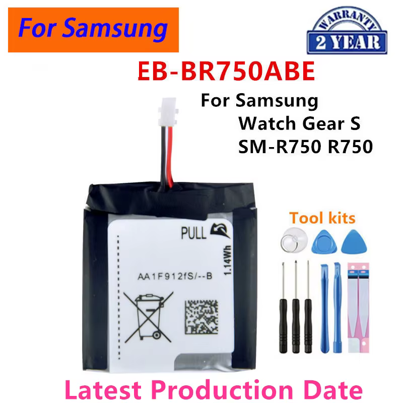 Nouvelle batterie EB-BR810ABU pour Samsung Galaxy Watch Gear S4 42mm/Gear Live/S2 classic/Gear 1/Active 1 2 3/Watch 3/Gear S/Gear 2