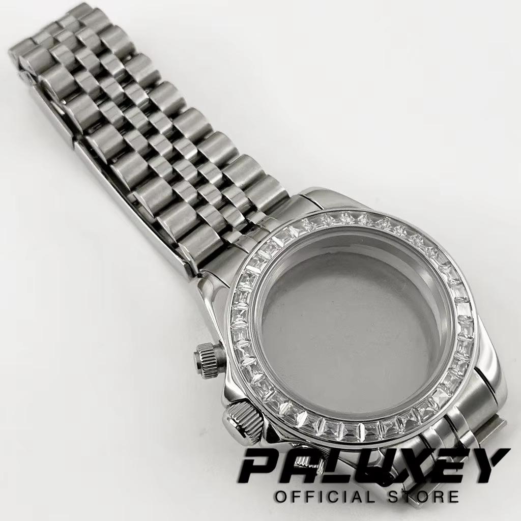 Boîtier de montre Daytona 40 mm VK63 avec lunette sertie de diamants