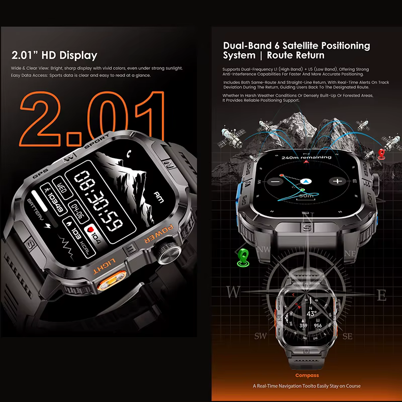 Montre connectée avec écran HD de 2