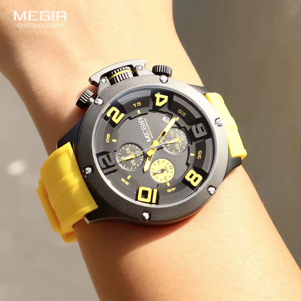 Montre de sport à quartz à grand cadran pour homme