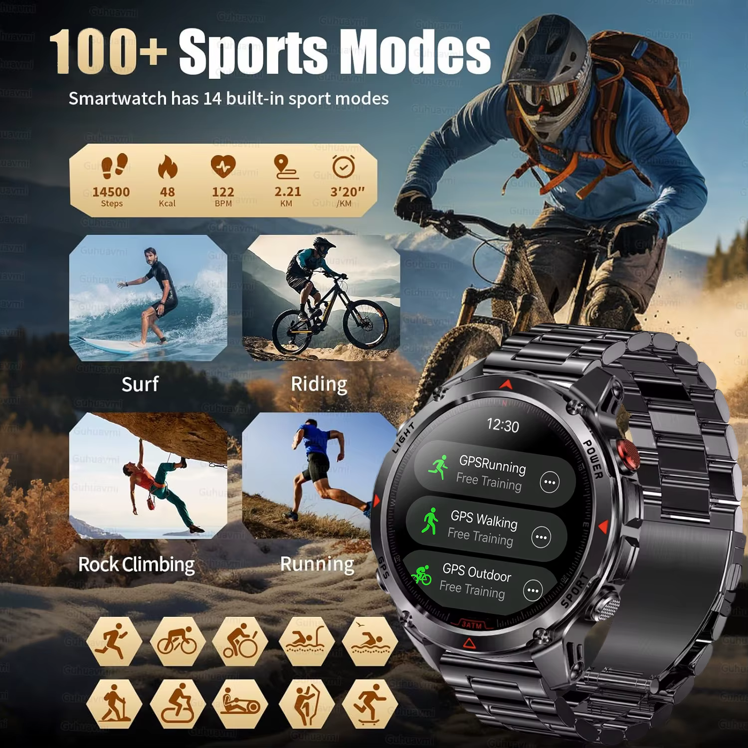 T-rex 3 Pro militaire Grade AGPS montre intelligente 10ATM étanche double bande GNSS boussole altimètre AMOLED natation