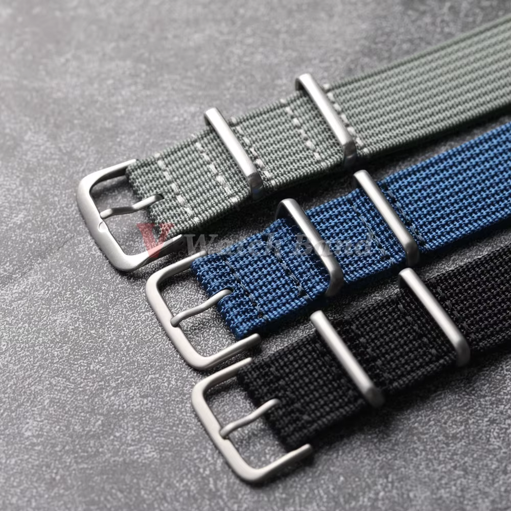 Nouveau bracelet de montre en Nylon nervuré