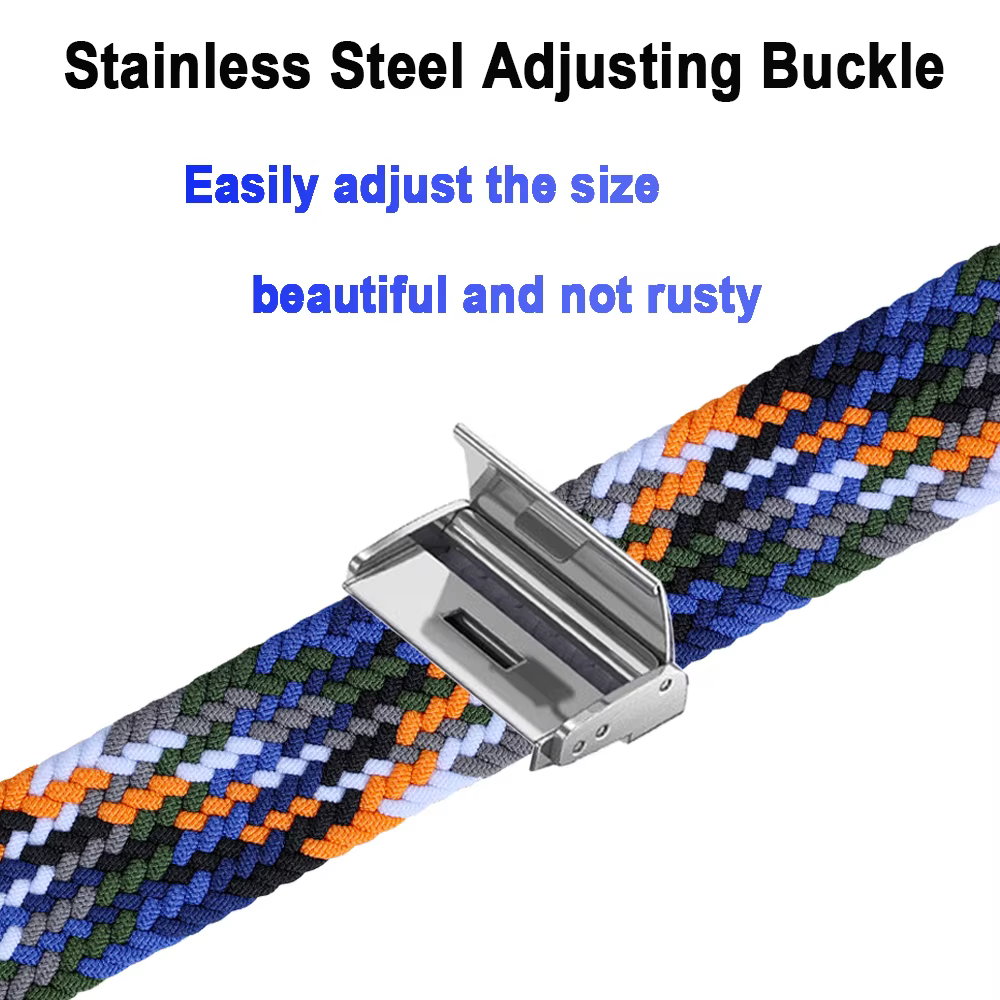 Bracelet pour Mi band 7 sangle élastique réglable en métal Nylon tressé Miband4 miband 5 correa pulseira pour xiaomi Mi
