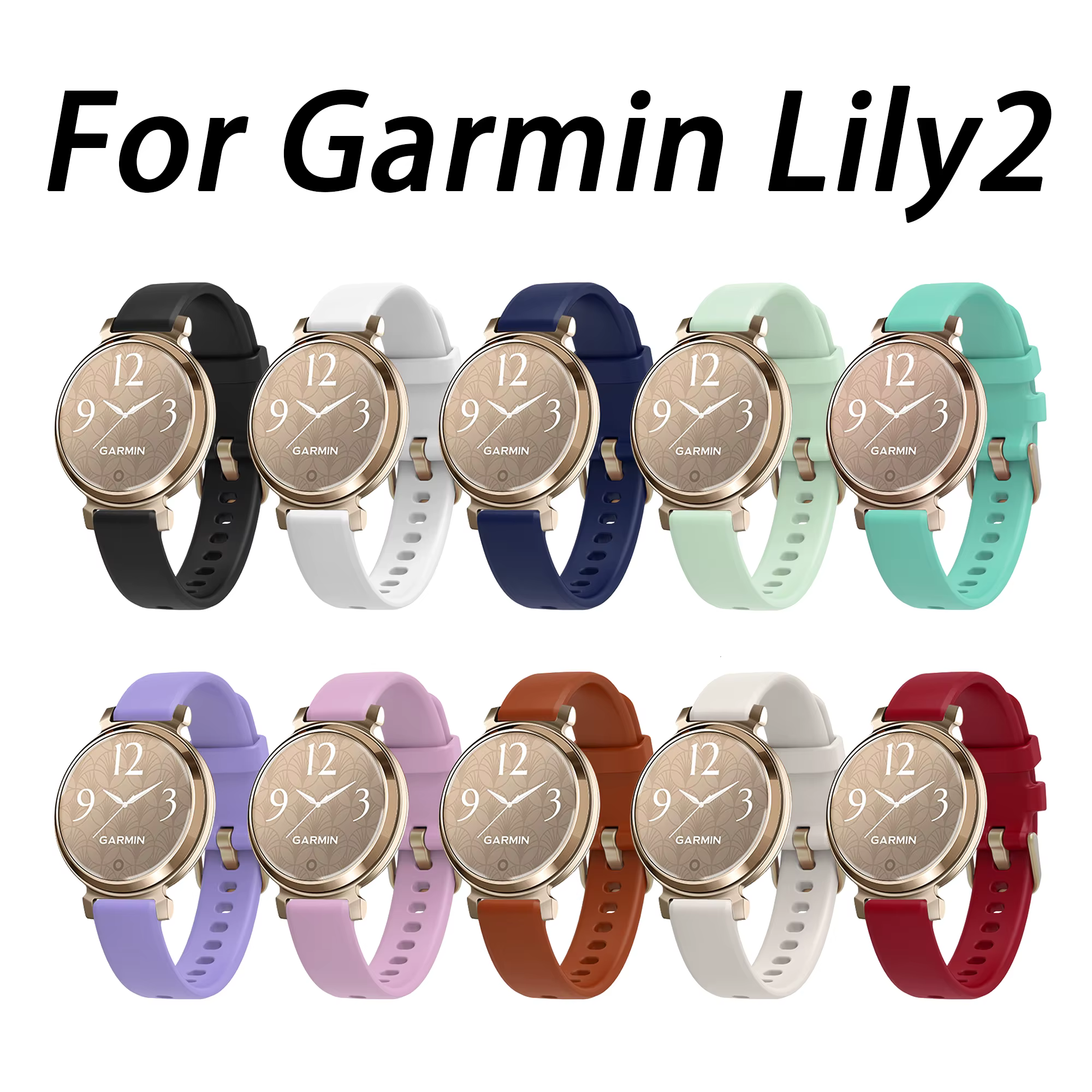 Bracelet en silicone pour Garmin Lily 2