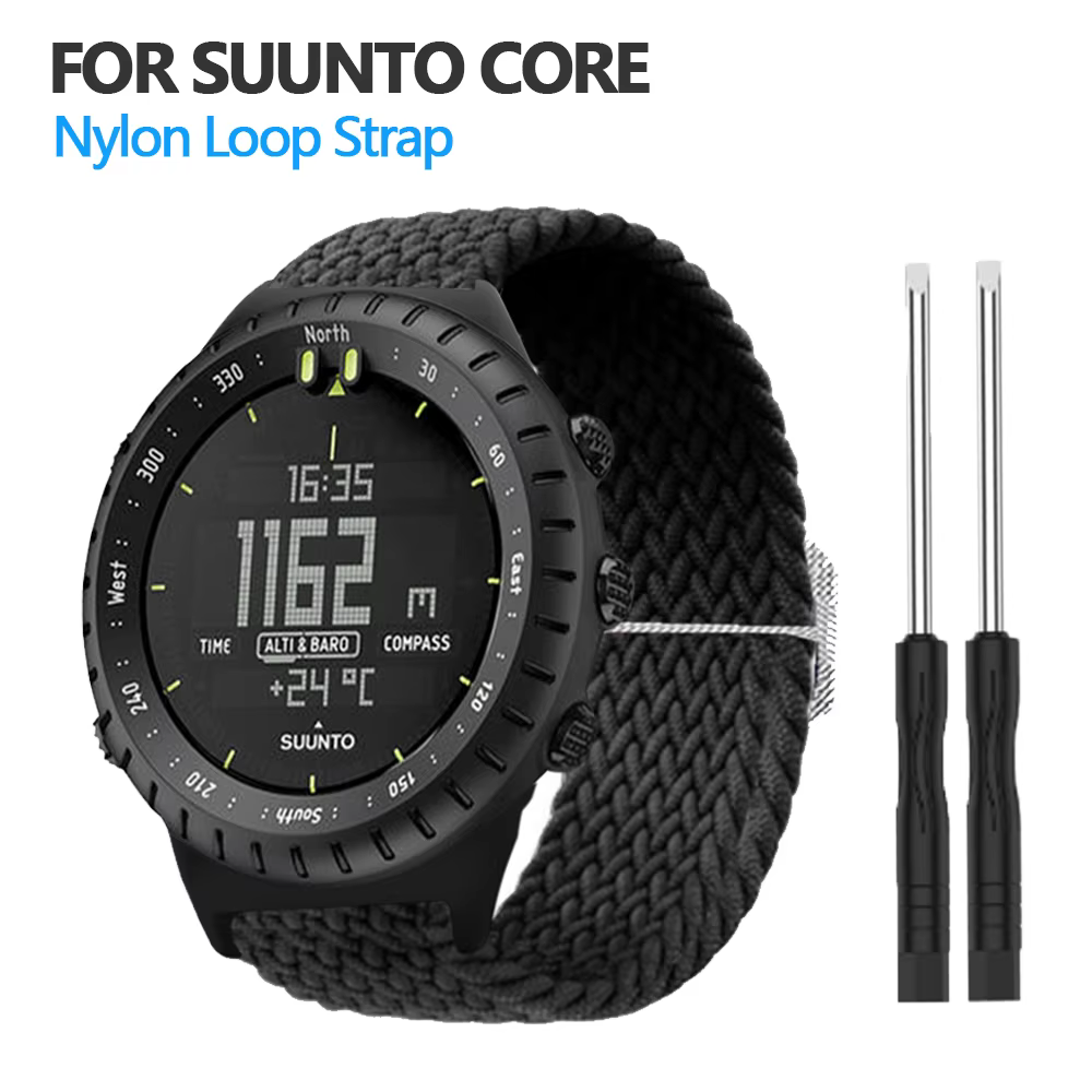 Bracelet à boucle en nylon pour montre intelligente Suunto Core, bracelet de montre, tissage tressé, bracelet élastique, accessoires Correa