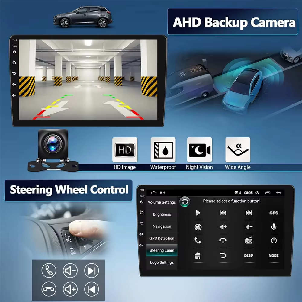 Autoradio Android 15 Carplay Auto pour Peugeot 2008 208 2019 2020 2021 2022 Navigation GPS Lecteur Multimédia Stéréo WIFI+4G DVD