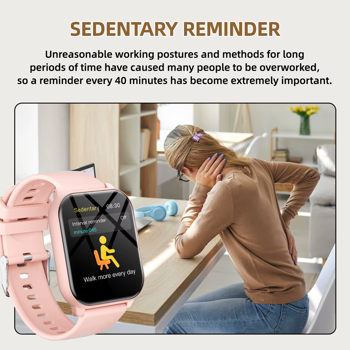 Nouvelle montre connectée avec rappel de messages