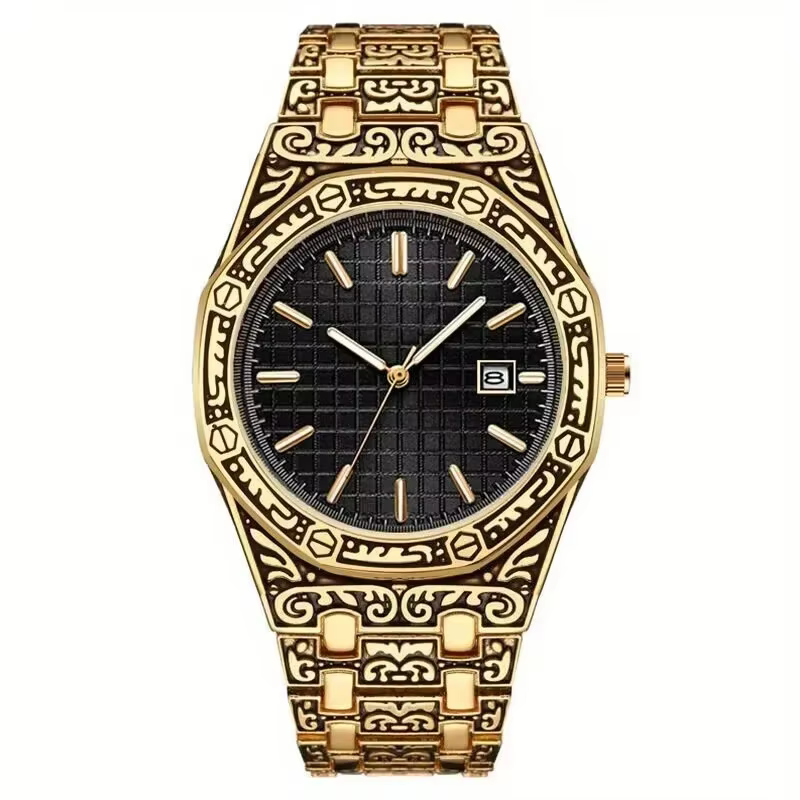 Montre d'affaires élégante vintage pour hommes, montre à la mode