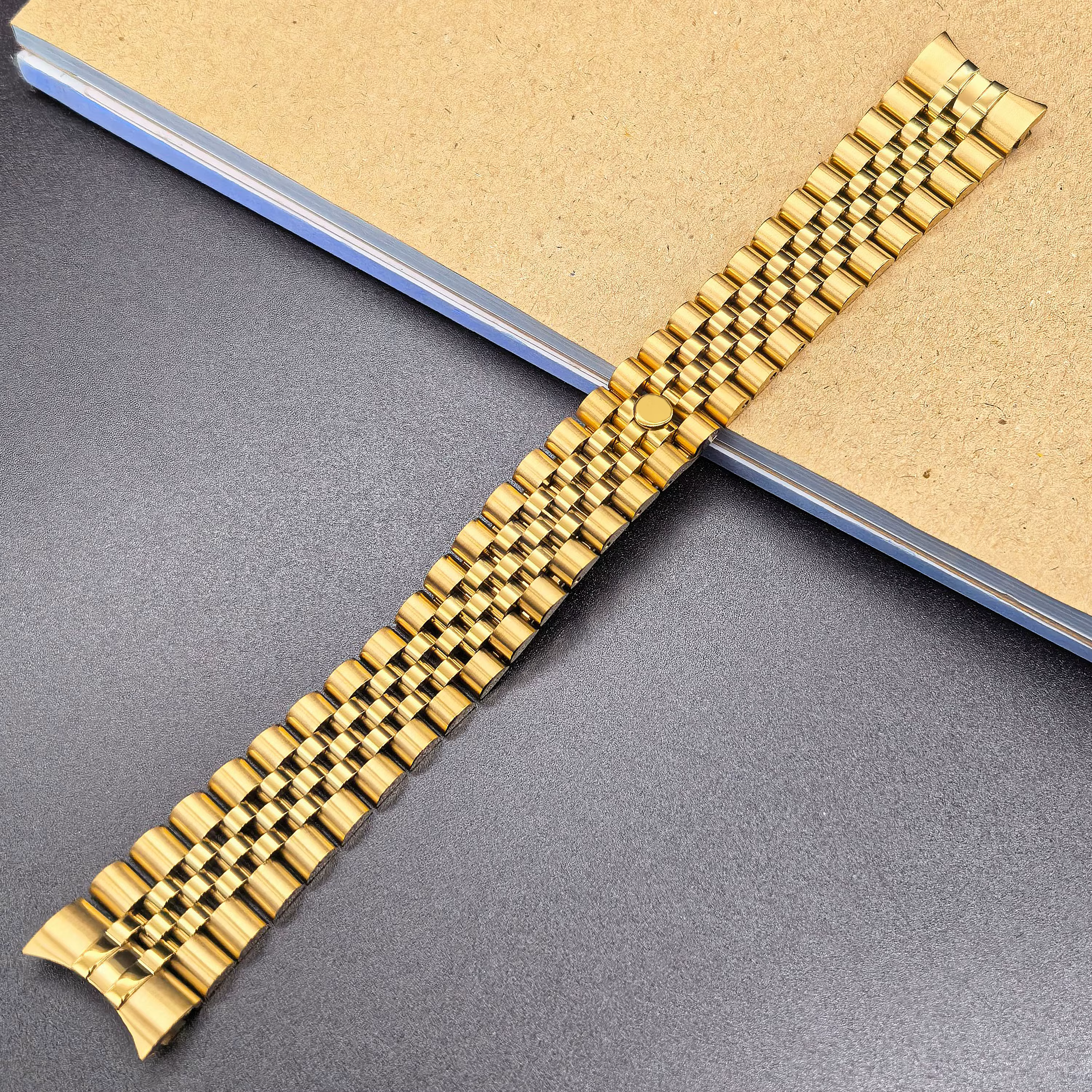 Bracelet de montre Jubilee en acier inoxydable massif or rose 13 17 20 21 mm pour Rolex Oyster Perpetual Datejust, bracelet de poignet en métal