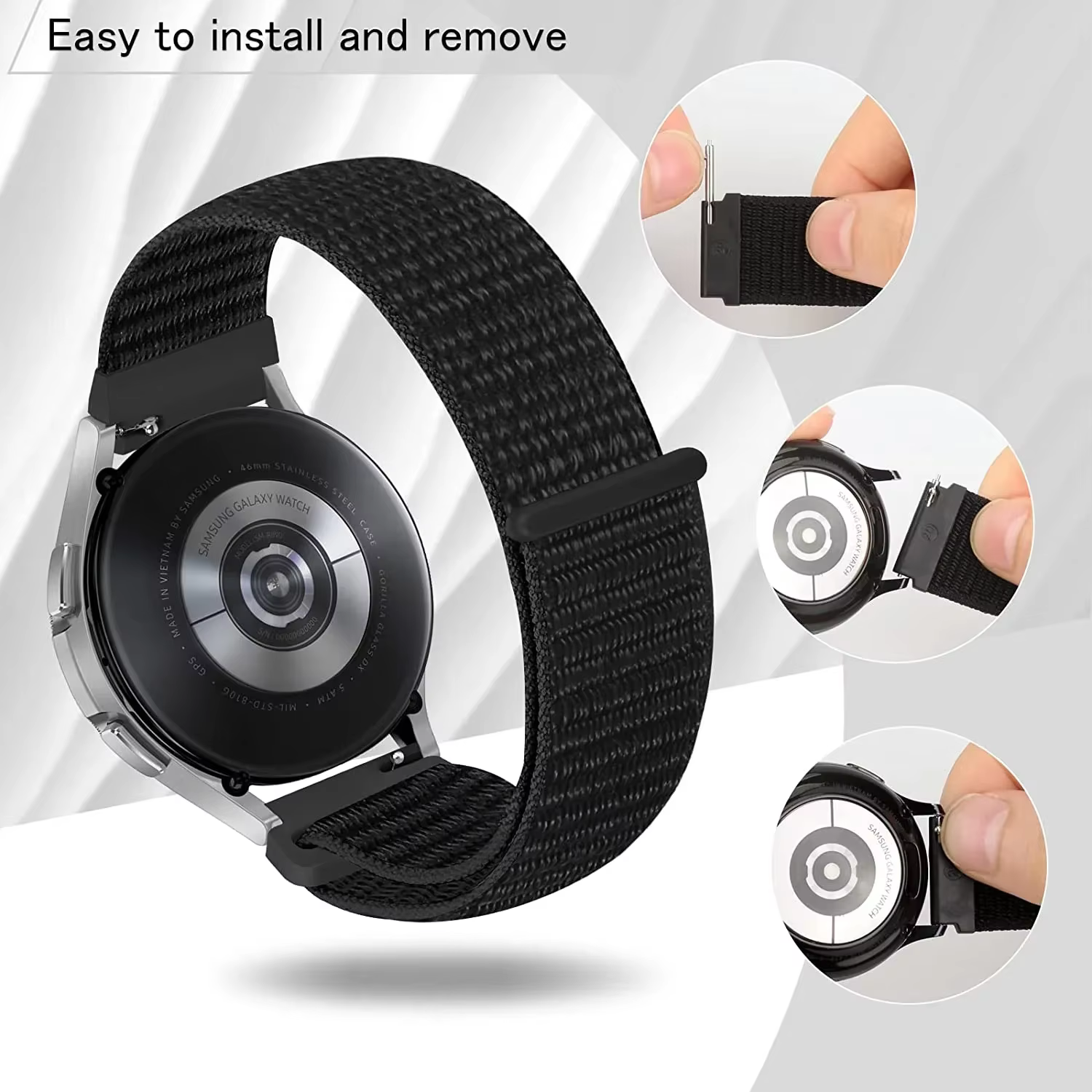 Sangle à boucle en nylon pour Garmin Forerunner 55