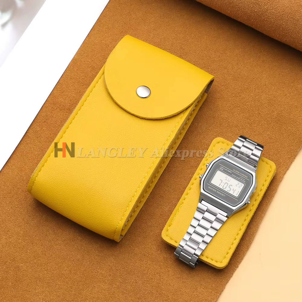 Pochette de montre Portable en cuir microfibre