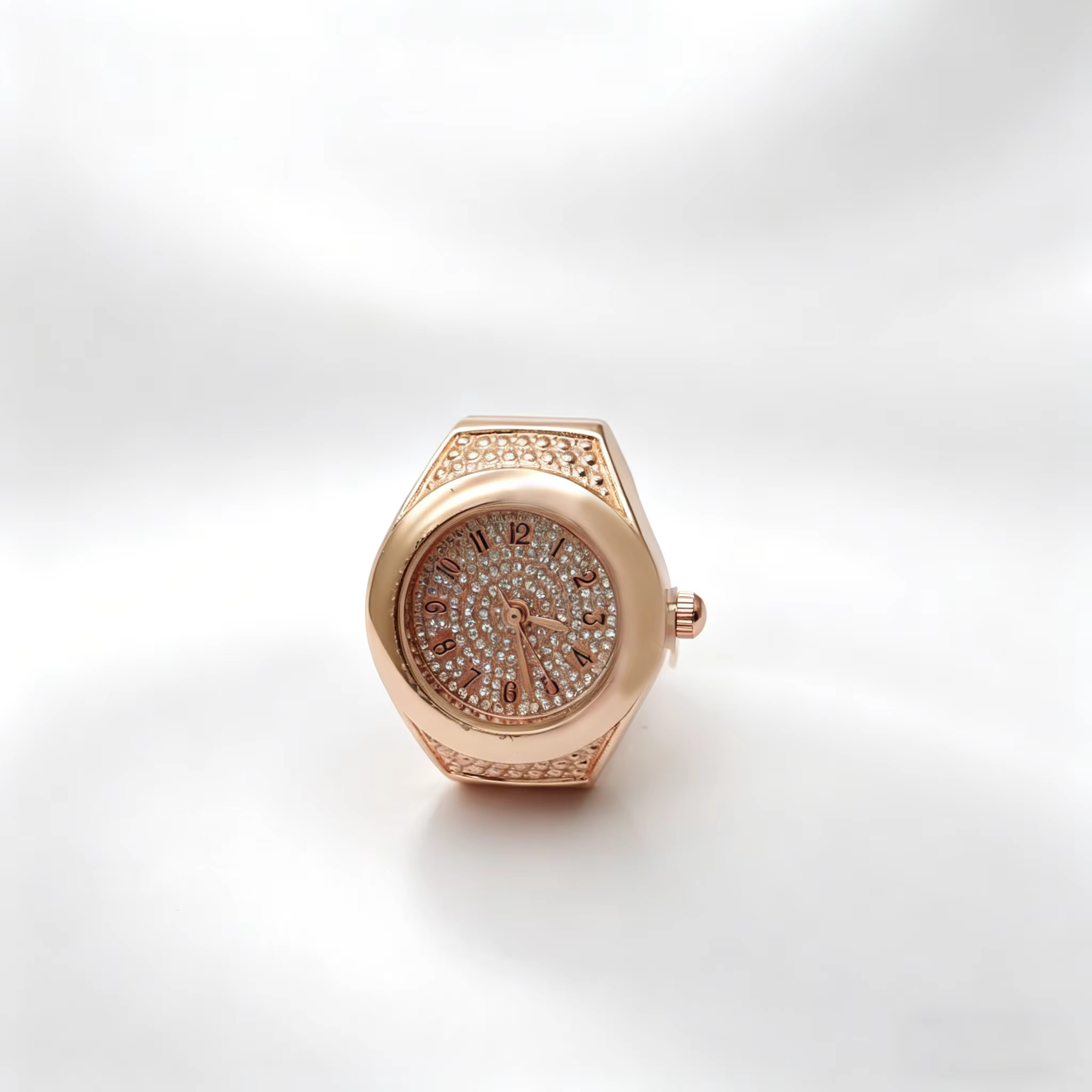 Montre bague pour femme avec strass