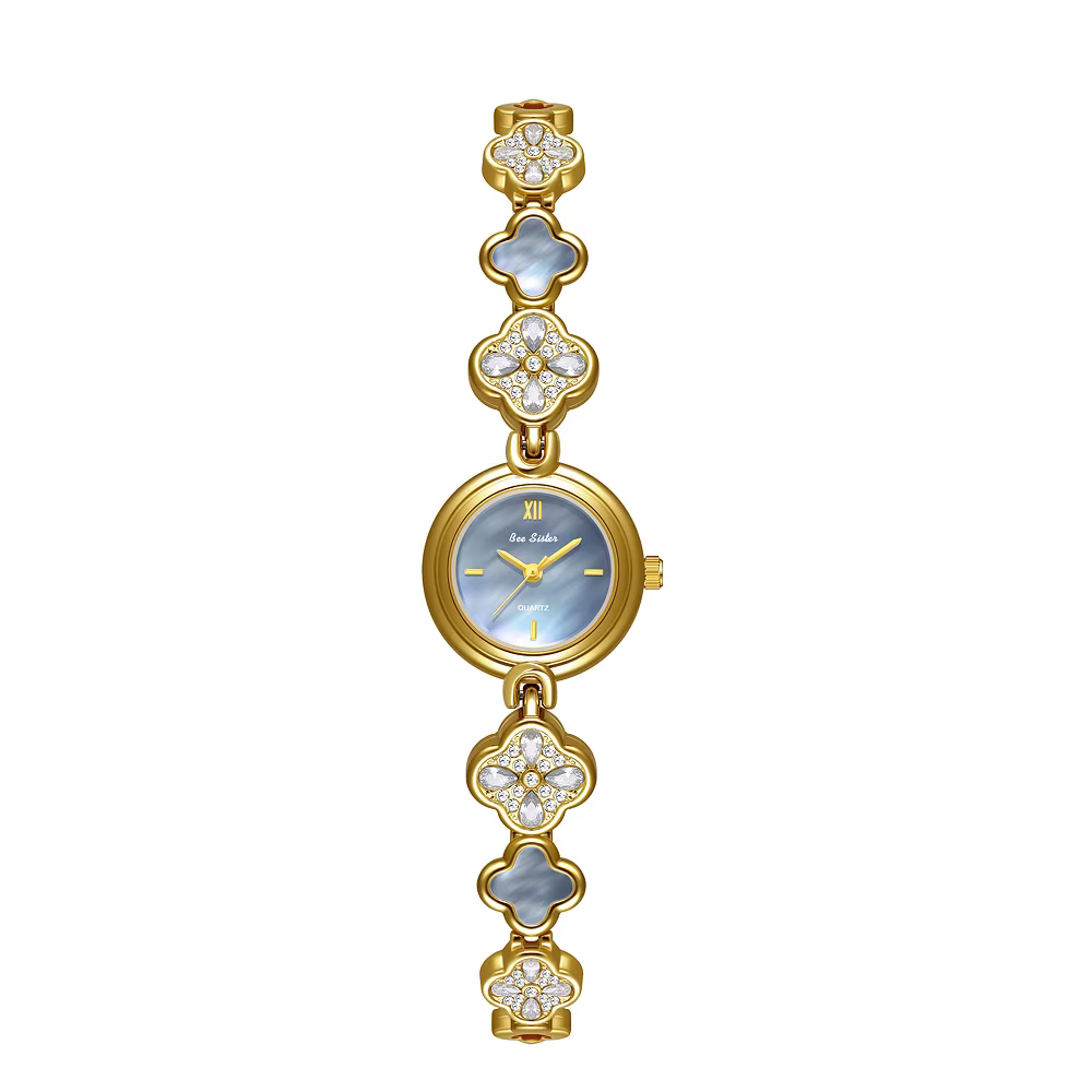 Montre pour femme avec cadran en coquille bleue naturelle