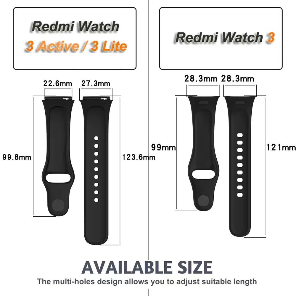 Bracelet en Silicone + étui pour Xiaomi Redmi Watch 3 Active