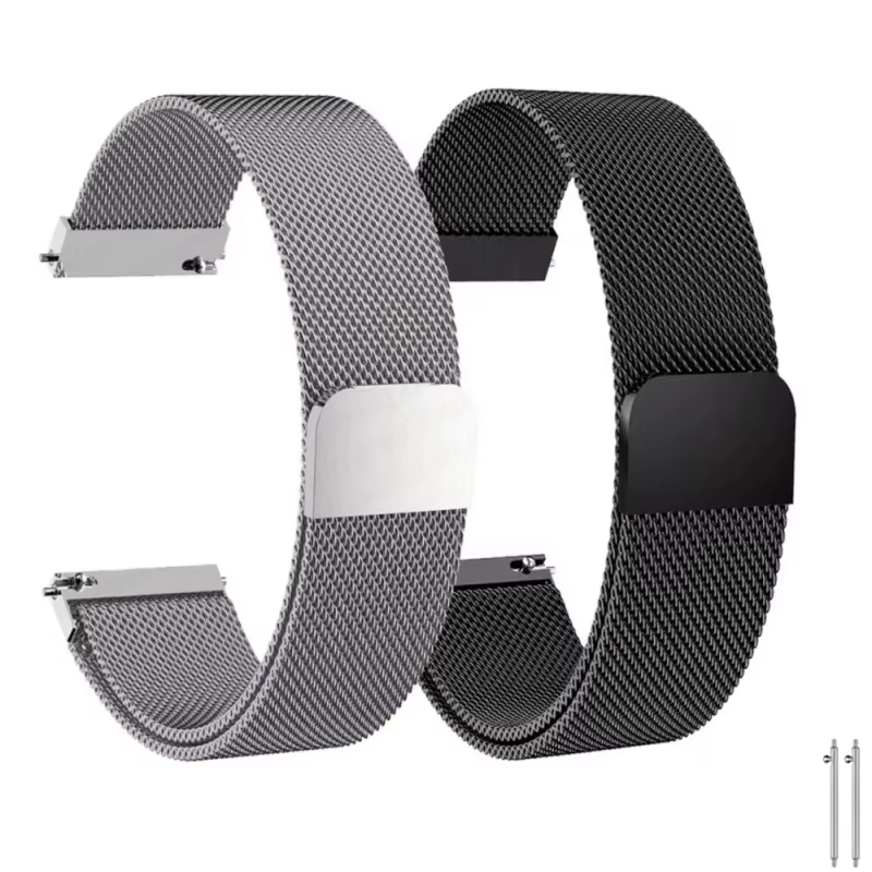 Bracelet en acier inoxydable de 20 mm et 22 mm compatible avec Samsung Galaxy Watch