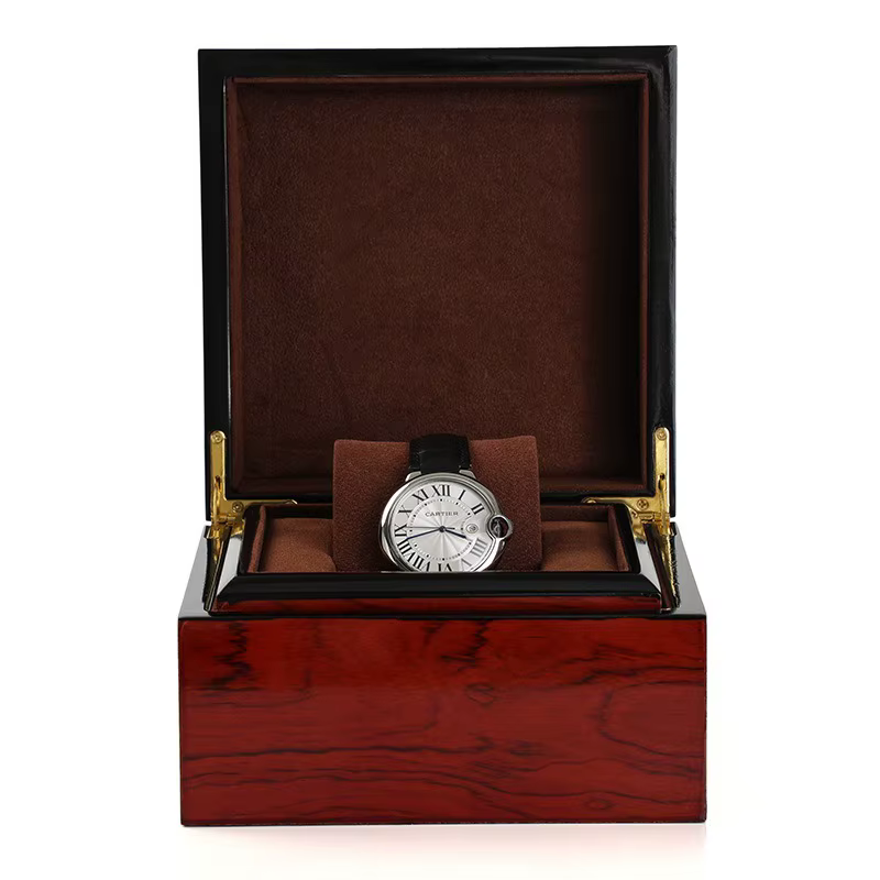 Boîte de rangement pour montre unique, étuis pour montres-bracelets pour hommes, boîtes de montres mécaniques de luxe, vitrine de montre avec oreillers amovibles