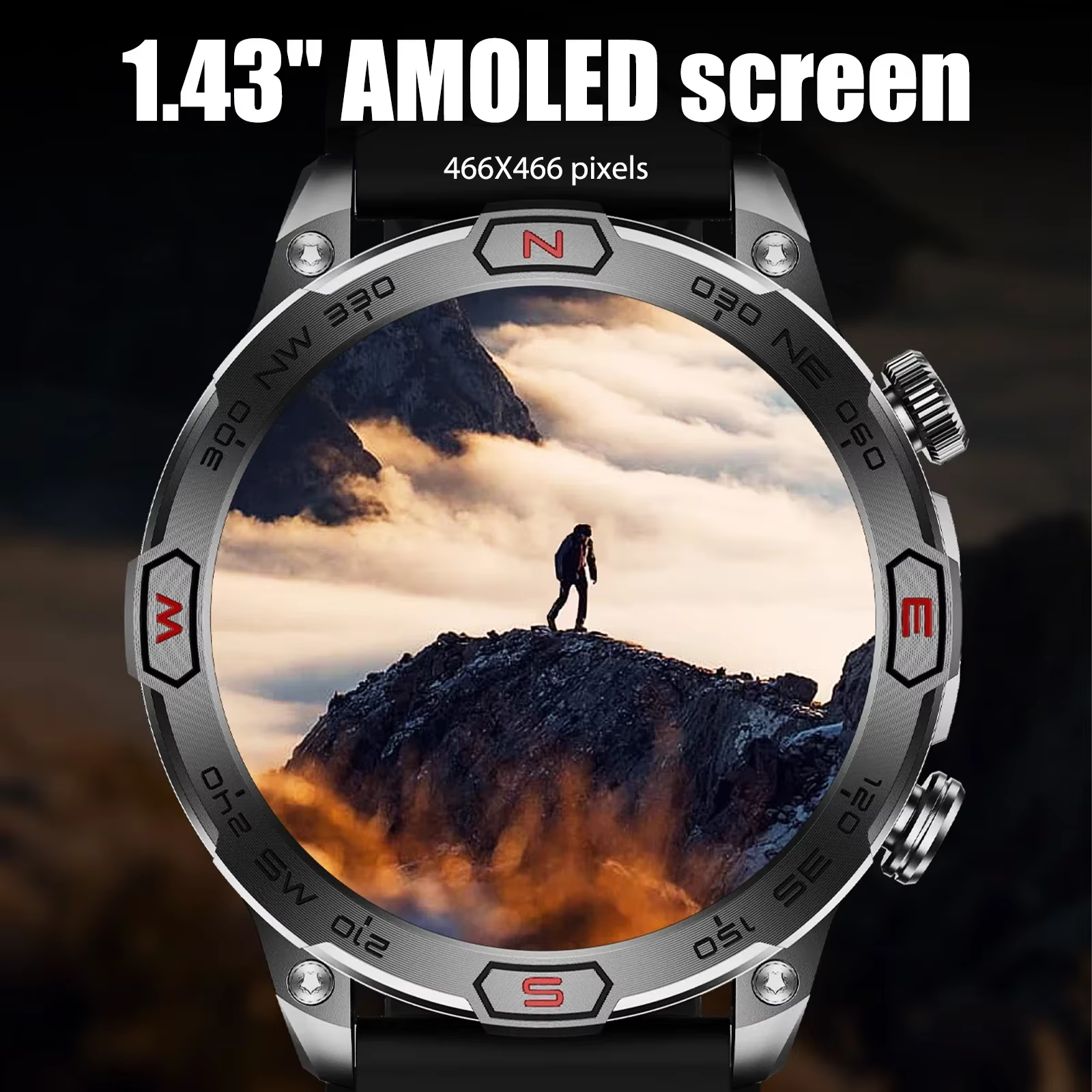 EIGIIS nouvelle montre intelligente 1.43 "écran AMOLED 1ATM