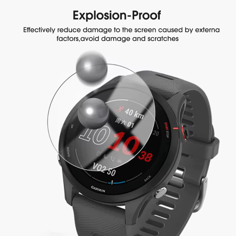Protecteur d'écran en verre pour montre intelligente Garmin