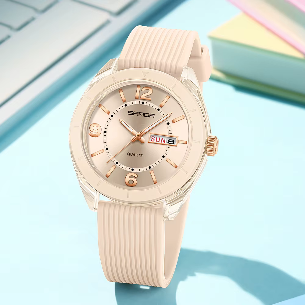 SANDA montre à Quartz pour femmes étanche Auto Date semaine élégant luxe dames montre-bracelet