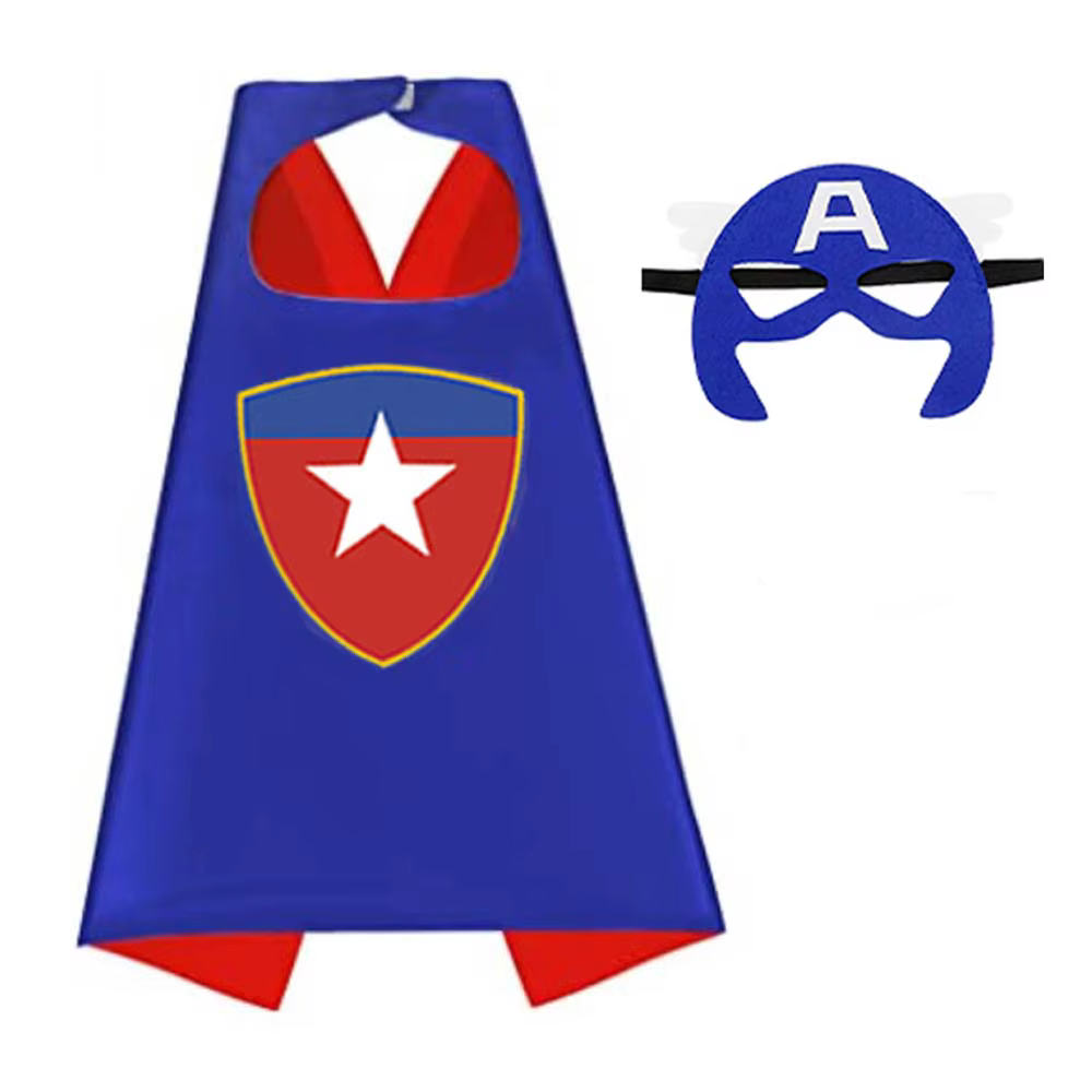 Cadeaux d'anniversaire Capes de super-héros pour garçon et fille, Costumes de dessin animé, fournitures de fête, cape de pâques et d'halloween