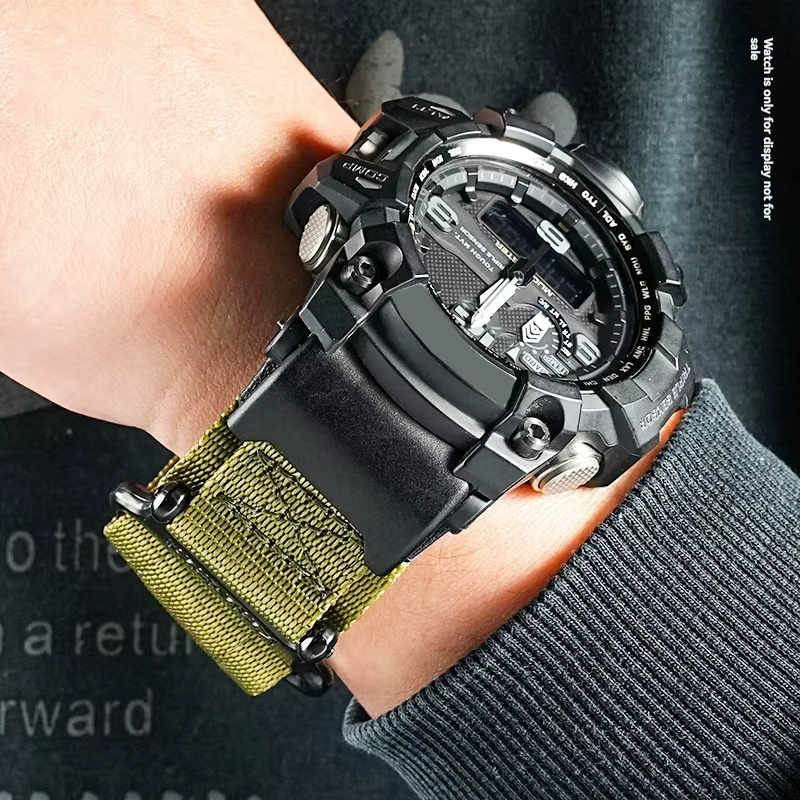 Pour Casio G-SHOCK mudmaster GWG-1000/GB série sport alpinisme nylon toile bracelet de montre pour hommes accessoire