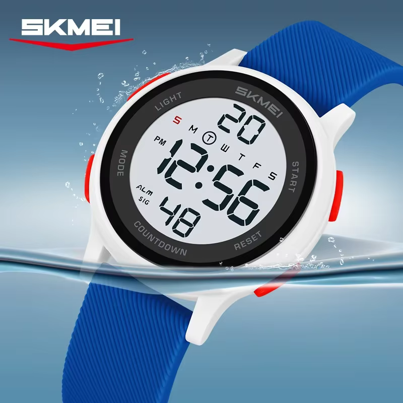 SKMEI 2427 étanche enfant Montre électronique garçon fille antichoc Sport coloré enfants numérique