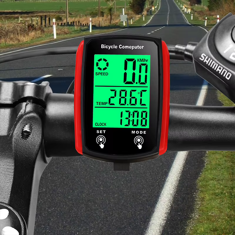 Compteur de vitesse filaire pour vélo, compteur de vitesse USB lumineux LCD rechargeable pour vélo de route, VTT, compteur de vitesse pour cyclisme