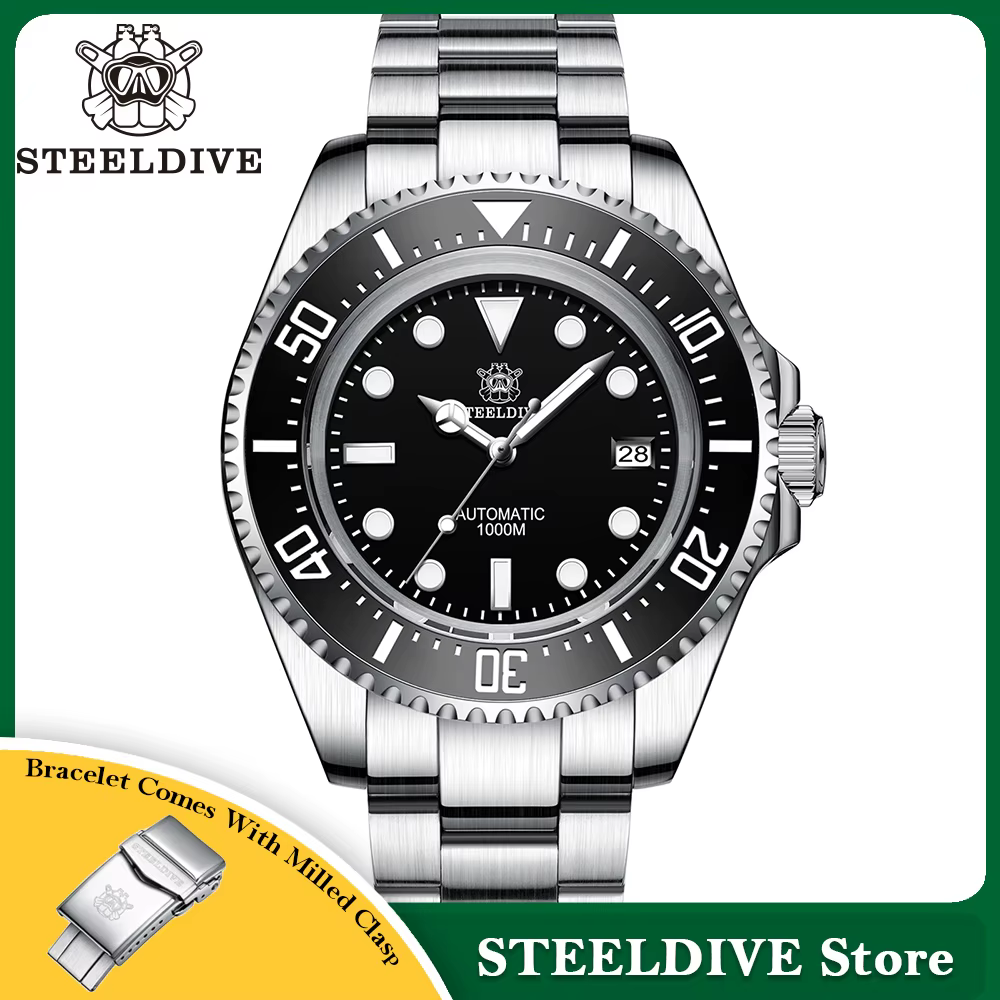 STEELDIVE 1000M étanche 45.4MM grande montre fantôme d'eau pour hommes Super BGW9