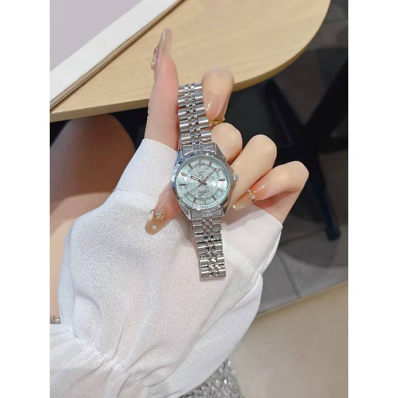 Montre pour femme SUNMATE de luxe avec cadran bleu glacé