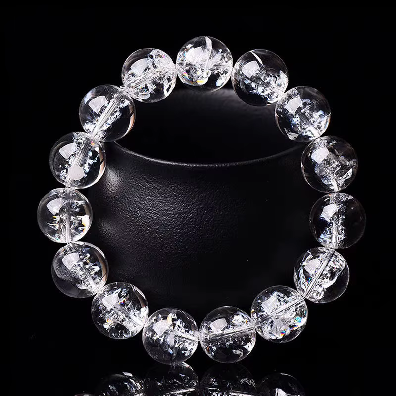 Bracelet en cristal blanc naturel de l'himalaya pour hommes