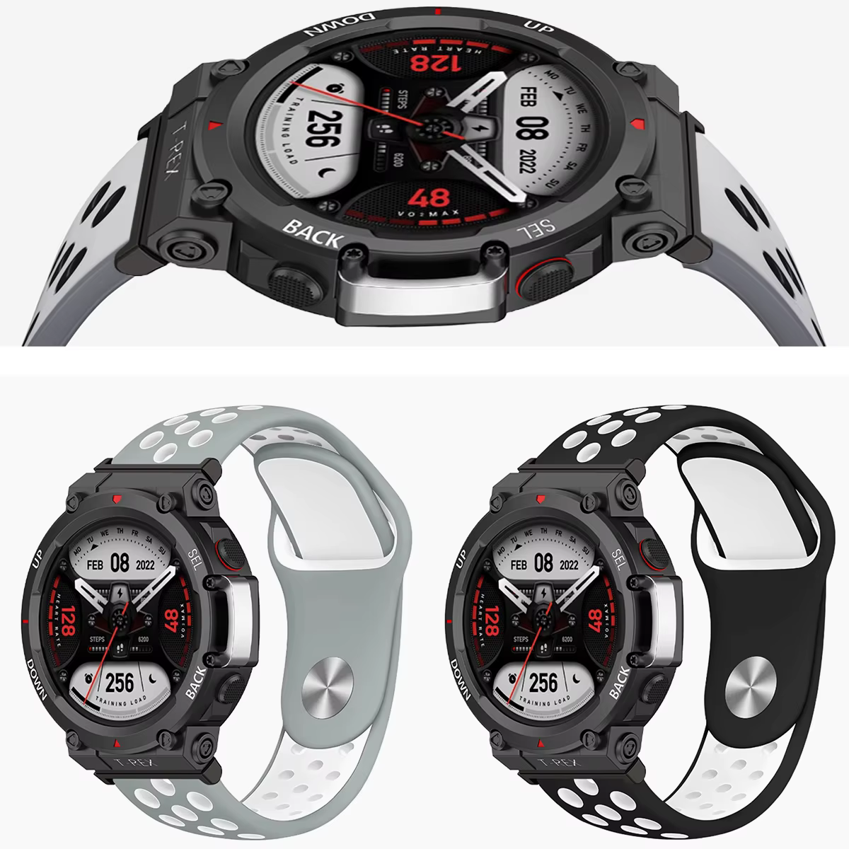Bracelet en Silicone respirant pour Huami Amazfit t-rex 2