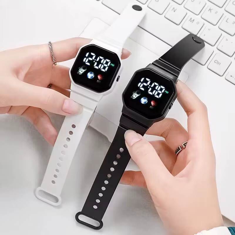 Montre de sport numérique électronique LED pour femmes et hommes