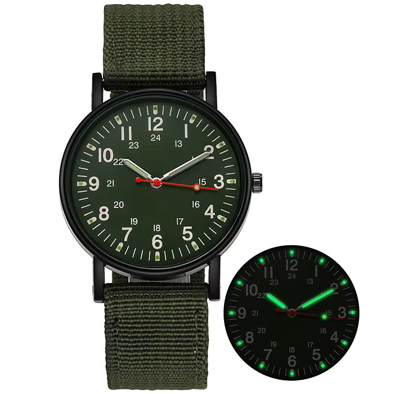 Design de luxe hommes montres lumineux main vent alliage